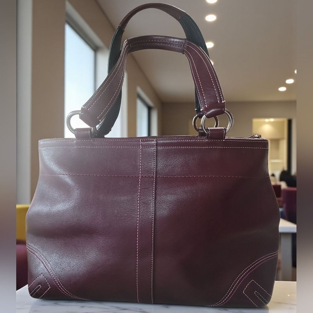 Coach Burgundy Shoulder Bag New never used - Picture 6 of 13